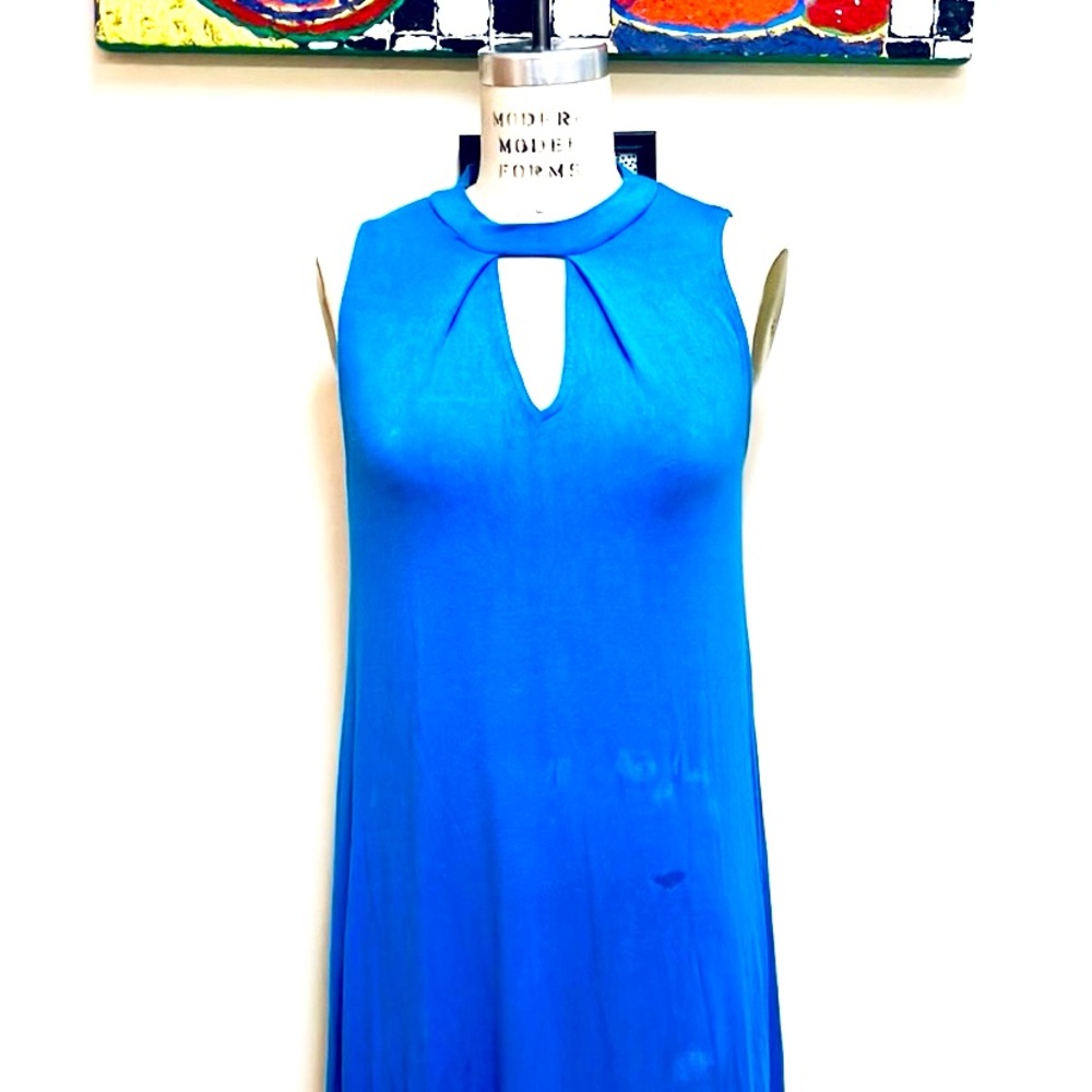 Blue Cotton Everly Midi Dress